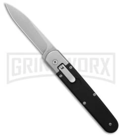 AGA Campolin Baron Black G-10 Automatic Knife - Stonewash Plain
