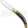 AGA Campolin Diana Dark Horn Lever Lock Automatic Brass - 3.75" Satin 2 AGA Campolin Diana Dark Horn Lever Lock Automatic Brass - 3.75" Satin -Best Knifes Shop AGA Campolin Diana LL Auto Brass Dark Horn Satin BHQ 135443 jr large