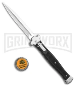 AGA Campolin Zero Italian Leverlock Automatic Knife Black G-10 - Dagger Plain 9 AGA Campolin Zero Italian Leverlock Automatic Knife Black G-10 - Dagger Plain -Best Knifes Shop AGA Campolin Zero Plus Italian LL Auto Black G 10 Dagger BHQ 110616 jr bottlecap large