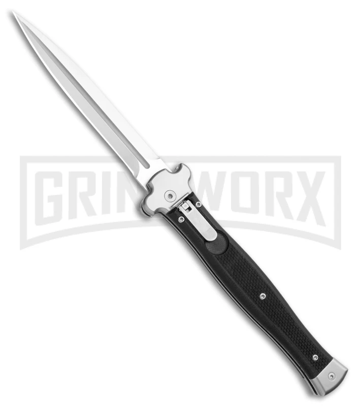 AGA Campolin Zero Italian Leverlock Automatic Knife Black G-10 - Dagger Plain 3 AGA Campolin Zero Italian Leverlock Automatic Knife Black G-10 - Dagger Plain