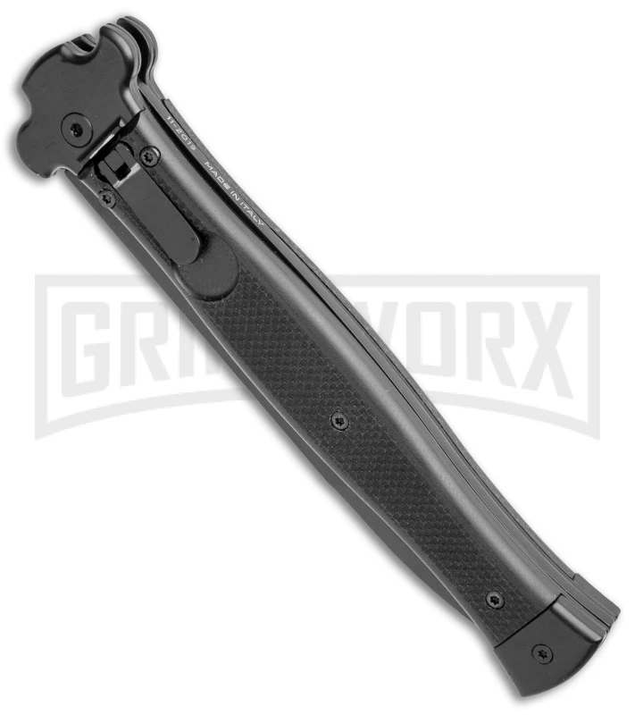 AGA Campolin Zero+ Italian Leverlock Automatic Knife Black G-10 (4.5"Blk Bayo) 4 AGA Campolin Zero+ Italian Leverlock Automatic Knife Black G-10 (4.5"Blk Bayo) - Image 2