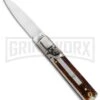 AGA 6" Mini Classic Lever Lock Stag Automatic Knife - Satin Plain 1 AGA 6" Mini Classic Lever Lock Stag Automatic Knife - Satin Plain -Best Knifes Shop AGA Classic 6in LL Auto Italian Stag Satin GX 36958 jr large
