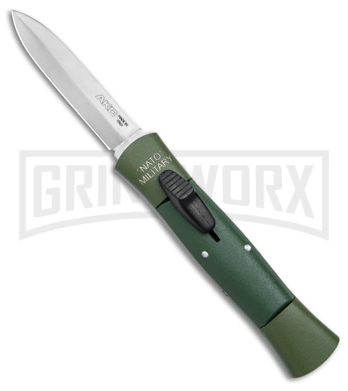 AKC 007 Concord NATO Military OD Green OTF Automatic Knife - Satin Dagger 3 AKC 007 Concord NATO Military OD Green OTF Automatic Knife - Satin Dagger