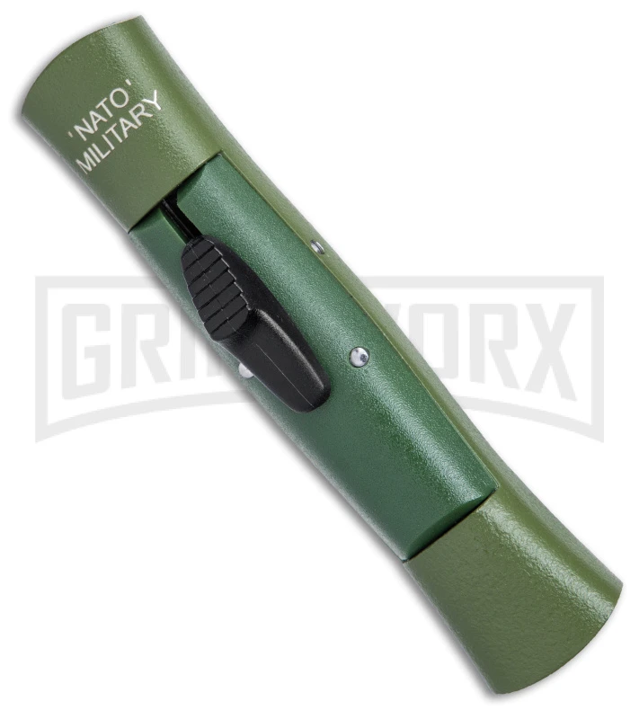 AKC 007 Concord NATO Military OD Green OTF Automatic Knife - Satin Dagger 4 AKC 007 Concord NATO Military OD Green OTF Automatic Knife - Satin Dagger - Image 2