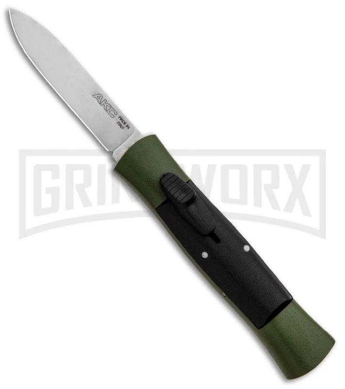 AKC 007 Concord Green/Black OTF Automatic Knife - Flat Satin 3 AKC 007 Concord Green/Black OTF Automatic Knife - Flat Satin
