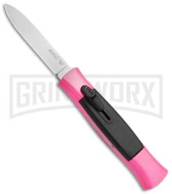 AKC 077 Concord Hot Pink OTF Automatic Knife - Flat Satin Plain
