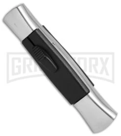 AKC 077 Concord Polish/Black OTF Automatic Knife - Flat Black Plain -Best Knifes Shop AKC 077 Concord Polish Black flat black plain BP 22707 er spine large
