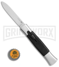 AKC 077 Concord Polish/Black OTF Automatic Knife - Flat Satin Plain -Best Knifes Shop AKC 077 Concord Polish Black flat satin plain BP 25754 er bottlecap large