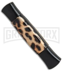 AKC 077 Concord Cheetah OTF Automatic Knife- Flat Grind Black Plain -Best Knifes Shop AKC 077 concord cheetah black BP 19135 er side large