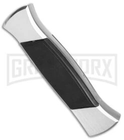 AKC 777 Blackfinger Brushed Aluminum OTF Automatic Knife - Black Tanto -Best Knifes Shop AKC 777 Blackfinger OTF Auto Brushed Aluminum Black Black Tanto BHQ 153398 jr side large