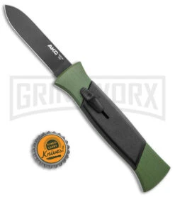 AKC 777 Blackfinger Green/Black OTF Automatic Knife - Black Plain 9 AKC 777 Blackfinger Green/Black OTF Automatic Knife - Black Plain -Best Knifes Shop AKC 777 Blackfinger OTF Auto Green Black Black Flat BHQ 138920 jr bottlecap large