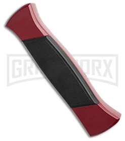 AKC 777 Blackfinger Red/Black OTF Automatic Knife - Black Plain -Best Knifes Shop AKC 777 Blackfinger OTF Automatic Knife Red Black 3.375in Black Flat BHQ 184000 hd side large