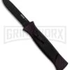 AKC 777 Blackfinger Sim Carbon Fiber OTF Automatic Knife - Black Plain -Best Knifes Shop AKC 777 Blackfinger Sim Carbon Fiber Black Flat BHQ 90290 er large