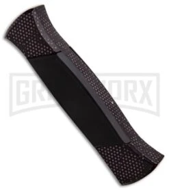 AKC 777 Blackfinger Sim Carbon Fiber OTF Automatic Knife - Black Plain -Best Knifes Shop AKC 777 Blackfinger Sim Carbon Fiber Black Flat BHQ 90290 er side large