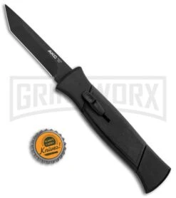 AKC 777 Blackfinger Black OTF Automatic Knife - Black Tanto -Best Knifes Shop AKC 777 Blackfinger Tanto OTF Auto Black Black BHQ 87414 jr bottlecap large