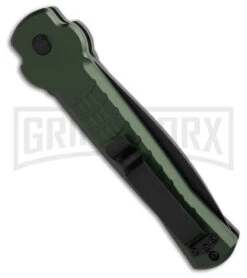 AKC X-treme Ace1 Green Automatic Knife - Black Plain 7 AKC X-treme Ace1 Green Automatic Knife - Black Plain -Best Knifes Shop AKC Ace Automatic Knife Dark Green 3in Black BHQ 189107 td side large