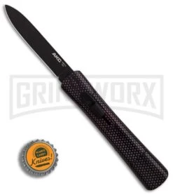 AKC Concord Full Sim Carbon Fiber OTF Automatic Knife - Flat Black -Best Knifes Shop AKC Concord Full Sim Carbon Fiber Black Flat BHQ 90292 er bottlecap large
