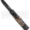 AKC Minion Concord Leopard OTF Automatic Knife - Flat Black Plain 1 AKC Minion Concord Leopard OTF Automatic Knife - Flat Black Plain -Best Knifes Shop AKC Concord Minion Leopard Flat Blk BP 18949 jr large