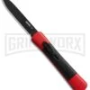 AKC Concord Red/Black OTF Automatic Knife - Flat Grind Black Plain 2 AKC Concord Red/Black OTF Automatic Knife - Flat Grind Black Plain -Best Knifes Shop AKC Concord OTF Auto Red Black Black Flat BHQ 24096 jr large