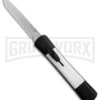 AKC Concord Black/White OTF Automatic Knife - Tanto Satin Plain -Best Knifes Shop AKC Concord Tanto Black White Satin BHQ 90287 er large