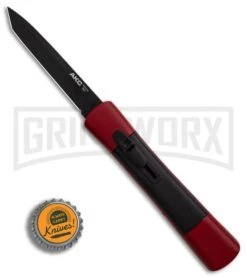 AKC Concord Red/Black OTF Automatic Knife - Tanto Black Plain -Best Knifes Shop AKC Concord Tanto Red Black Black BHQ 90289 er bottlecap large