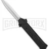 AKC F-16 Black D/A OTF Automatic Knife - Dagger Satin Plain -Best Knifes Shop AKC F 16 Black DA Dagger Satin Plain GX 30994 er large