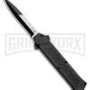 AKC F-16 Black D/A OTF Automatic Knife - Bayo Two Tone -Best Knifes Shop AKC F 16 Black DA OTF Auto Bayo TT Plain BHQ 111245 jr large