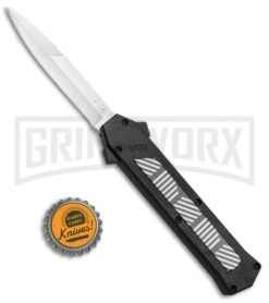 AKC F-16 Black/Stripe Inlay D/A OTF Automatic Knife - Bayo Satin Plain 9 AKC F-16 Black/Stripe Inlay D/A OTF Automatic Knife - Bayo Satin Plain -Best Knifes Shop AKC F 16 Black Stripe Inlay DA OTF Bayo Satin Plain BP 25394 jr bottlecap large