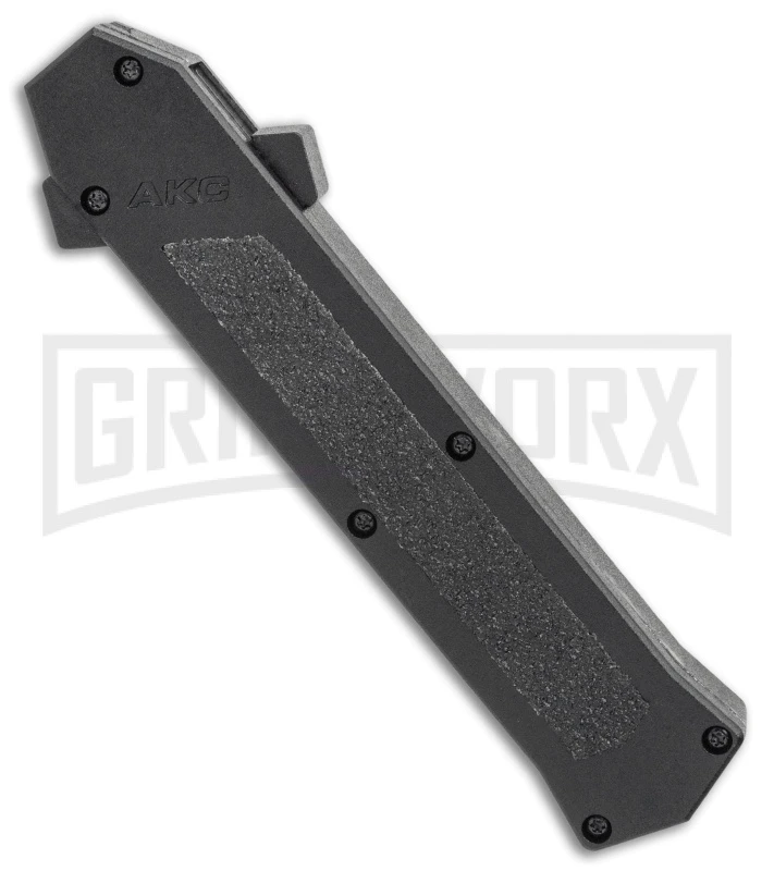 AKC F-16 Black D/A Dagger OTF Automatic Knife - Dagger Two Tone Plain 4 AKC F-16 Black D/A Dagger OTF Automatic Knife - Dagger Two Tone Plain - Image 2