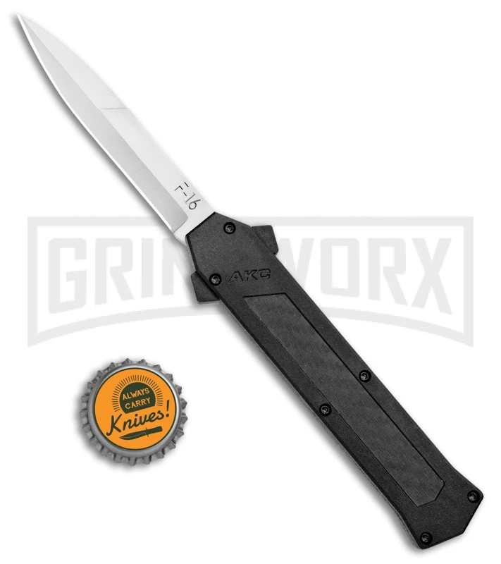 AKC F-16 D/A Bayonet OTF Automatic Knife Black Carbon Fiber (3.3" Bayo) 6 AKC F-16 D/A Bayonet OTF Automatic Knife Black Carbon Fiber (3.3" Bayo) - Image 4