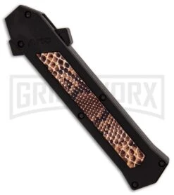 AKC F-16 Snake Skin D/A OTF Automatic Knife - Bayo Satin Plain 7 AKC F-16 Snake Skin D/A OTF Automatic Knife - Bayo Satin Plain -Best Knifes Shop AKC F 16 DA Bayonet Snake Skin Satin BHQ 78292 er spine large