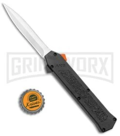 AKC F-16 Black D/A OTF Automatic Knife + Orange Button - Dagger Satin Plain 9 AKC F-16 Black D/A OTF Automatic Knife + Orange Button - Dagger Satin Plain -Best Knifes Shop AKC F 16 DA Dagger OTF Auto Black Orange Button Satin BHQ 98892 jr bottlecap large