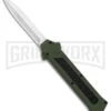AKC F-16 Green D/A OTF Automatic Knife - Dagger Satin Plain -Best Knifes Shop AKC F 16 DA Dagger OTF Auto Green Satin BHQ 91965 jr large