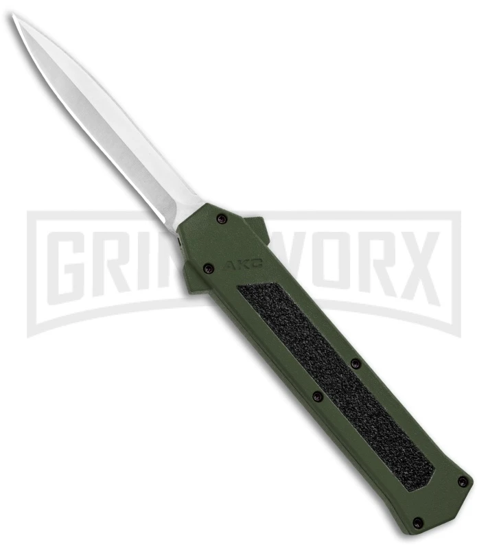 AKC F-16 Green D/A OTF Automatic Knife - Dagger Satin Plain 3 AKC F-16 Green D/A OTF Automatic Knife - Dagger Satin Plain