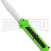 AKC F-16 Neon Green D/A OTF Automatic Knife - Dagger Satin Plain -Best Knifes Shop AKC F 16 DA Dagger OTF Auto Neon Green Satin BHQ 113380 jr large