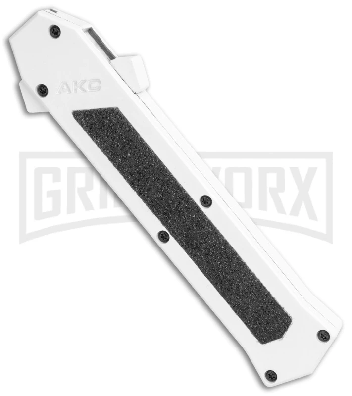 AKC F-16 White D/A OTF Automatic Knife - Dagger Two Tone Plain 4 AKC F-16 White D/A OTF Automatic Knife - Dagger Two Tone Plain - Image 2
