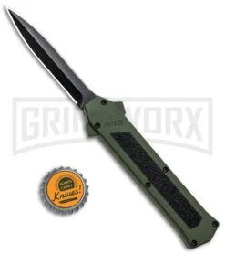 AKC F-16 Green D/A OTF Automatic Knife - Dagger Black Plain 11 AKC F-16 Green D/A OTF Automatic Knife - Dagger Black Plain -Best Knifes Shop AKC F 16 Green DA OTF Auto Dagger Black Plain GX 33106 jr bottlecap 2 large
