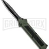 AKC F-16 Green D/A OTF Automatic Knife - Dagger Black Plain -Best Knifes Shop AKC F 16 Green DA OTF Auto Dagger Black Plain GX 33106 jr large