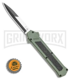 AKC F-16 OD Green D/A OTF Automatic Knife - Bayo Two TonePlain -Best Knifes Shop AKC F 16 OD Green D A OTF Automatic Knife Bayo Two TonePlain GX 35588 LS Bottlecap large