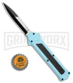 AKC F-16 Teal D/A OTF Automatic Knife - Bayonet Two Tone Plain 9 AKC F-16 Teal D/A OTF Automatic Knife - Bayonet Two Tone Plain -Best Knifes Shop AKC F 16 Teal DA OTF Auto Bayo TT Plain GX 35011 jr bottlecap large