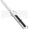 AKC F-16 White D/A OTF Automatic Knife - Bayo Satin Plain -Best Knifes Shop AKC F 16 White DA OTF Bayo Satin Plain BP 23853 jr large