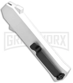 AKC F-16 White D/A OTF Automatic Knife - Bayo Satin Plain -Best Knifes Shop AKC F 16 White DA OTF Bayo Satin Plain BP 23853 jr side large