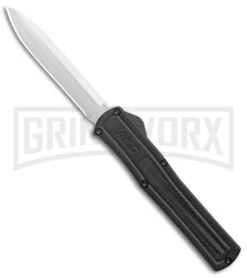 AKC F-20 Black CF D/A OTF Automatic Knife - Spear Point Satin Plain