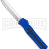 AKC F-20 Blue D/A OTF Automatic Dagger Knife - Satin Plain 2 AKC F-20 Blue D/A OTF Automatic Dagger Knife - Satin Plain -Best Knifes Shop AKC F 20 DA Dagger OTF Auto Blue Satin BHQ 141098 jr 2 large