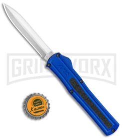 AKC F-20 Blue D/A OTF Automatic Dagger Knife - Satin Plain 9 AKC F-20 Blue D/A OTF Automatic Dagger Knife - Satin Plain -Best Knifes Shop AKC F 20 DA Dagger OTF Auto Blue Satin BHQ 141098 jr bottlecap 2 large