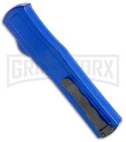 AKC F-20 Blue D/A OTF Automatic Dagger Knife - Satin Plain 8 AKC F-20 Blue D/A OTF Automatic Dagger Knife - Satin Plain -Best Knifes Shop AKC F 20 DA Dagger OTF Auto Blue Satin BHQ 141098 jr side 2 large