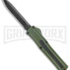 AKC F-20 Green D/A OTF Automatic Knife - Black Plain 1 AKC F-20 Green D/A OTF Automatic Knife - Black Plain -Best Knifes Shop AKC F 20 DA Dagger OTF Auto OD Green Black BHQ 140846 jr large