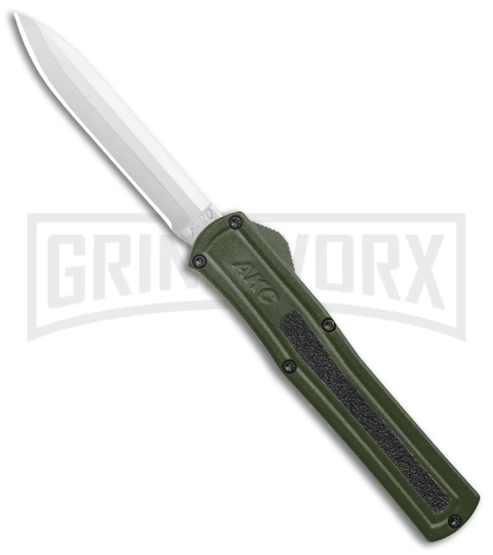 AKC F-20 OD Green D/A OTF Automatic Knife - Satin Plain 3 AKC F-20 OD Green D/A OTF Automatic Knife - Satin Plain