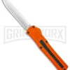 AKC F-20 Orange D/A OTF Drop Point Automatic Knife - Satin Plain -Best Knifes Shop AKC F 20 DA Dagger OTF Auto Orange Satin BHQ 140491 jr large