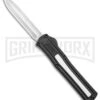 AKC F-20 Black W/ White Inlay D/A OTF Automatic Knife - Satin Plain 1 AKC F-20 Black W/ White Inlay D/A OTF Automatic Knife - Satin Plain -Best Knifes Shop AKC F 20 DA SP OTF Auto Black White Inlay Satin BHQ 152917 jr large